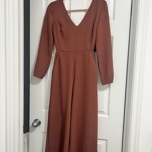 Wilfred Rust Coloured Long Sleeved Jumpsuit